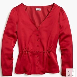 Brand New J Crew Satin Button Front Blouse